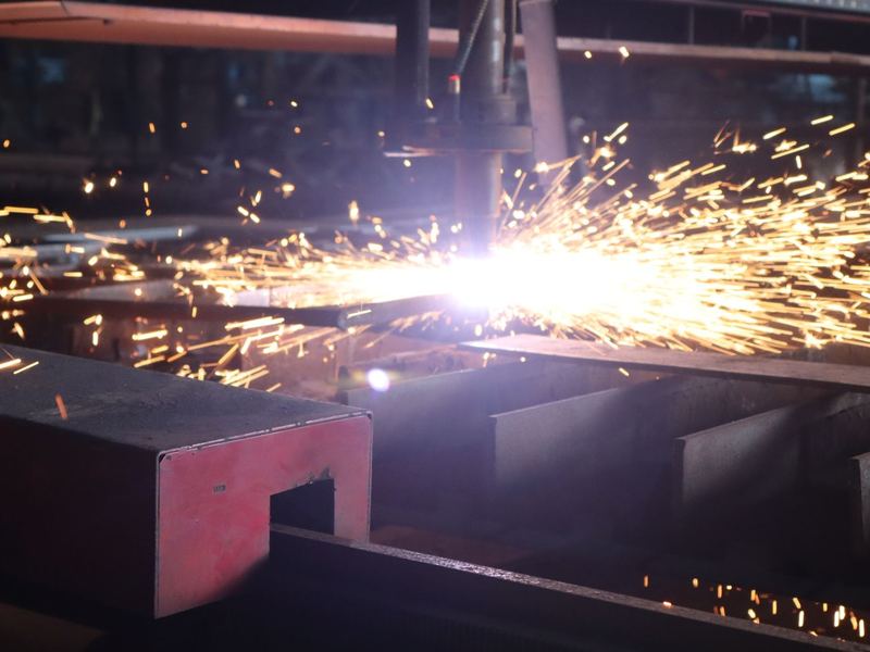 CNC plasma cutting. Profile cutting on the CNC plasma table. Cutting to the drawing is where a tolerance is either held or lost, and everything downstream inherits it.
